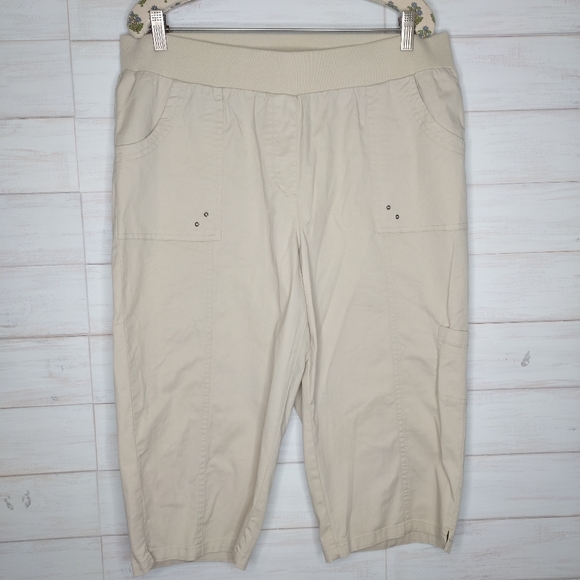 CJ BANKS MODERATELY CURVY CAPRI PANTS 16 AVERAGE - Picture 1 of 11